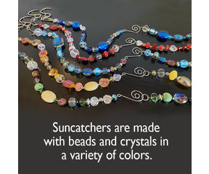 Susan Estrella Suncatcher, beads and crystals, @ 12 l, SUSE