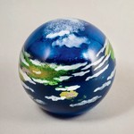 Glass Eye Studio CELESTIAL PAPERWEIGHT, Earth, GLAS