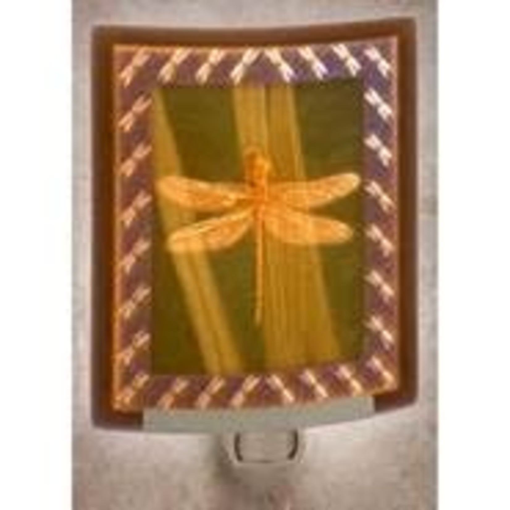 Porcelain Garden Nightlight, Lithophane, Porcelain, Curved, Dragonfly, PORG