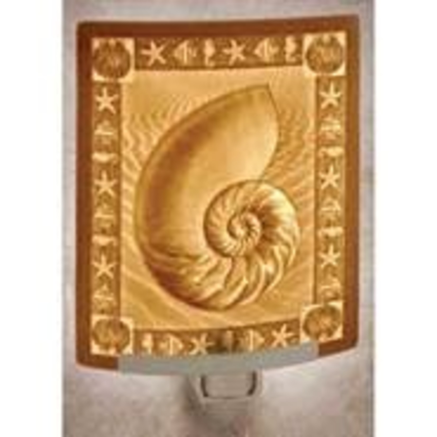 Porcelain Garden Nightlight, Lithophane, Porcelain, Curved, Nautilus, PORG