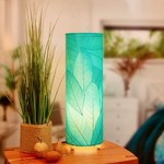 Eangee Home Design LAMP,  EANGEE,  Cocoa Leaf Cylinder 24" Table, Sea Blue