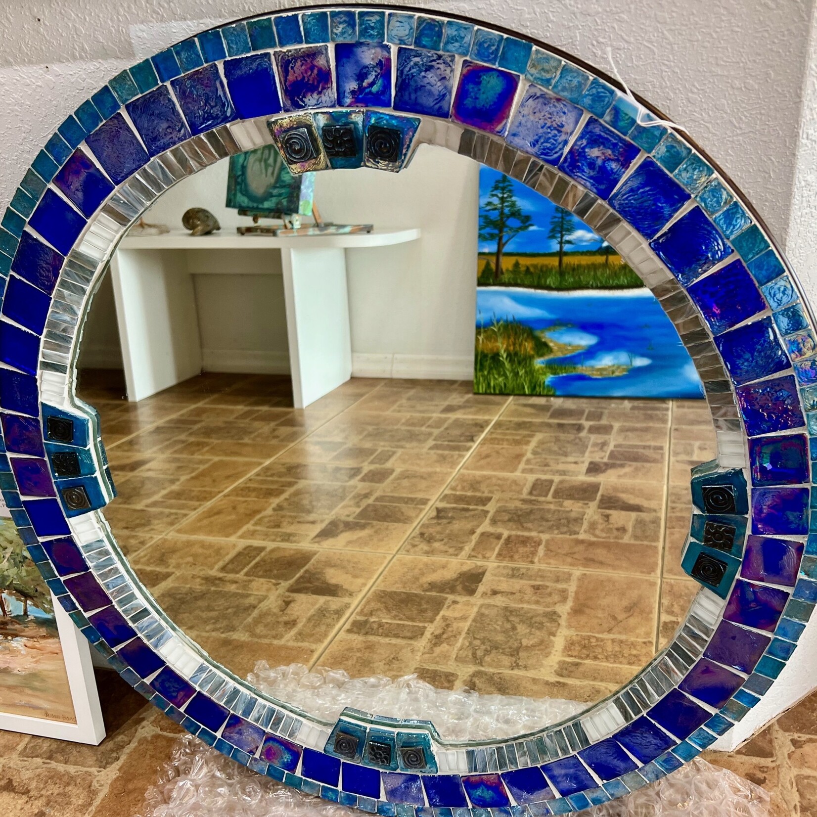 Designs by Ken Mirror, mosaic, 29"D, DBK