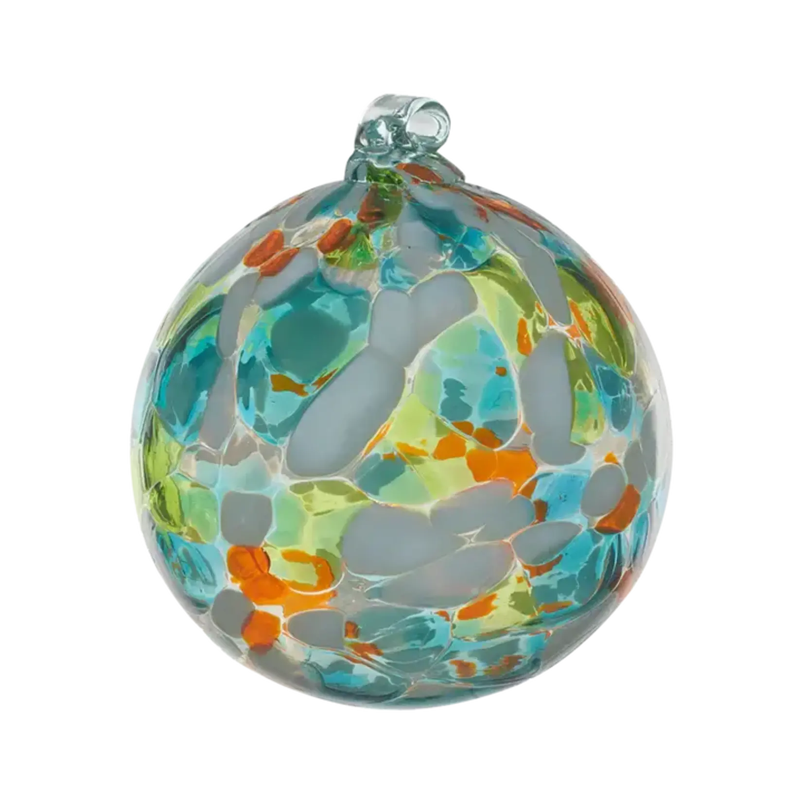 Kitras Art Glass Calico Ball, 2", KITRAS