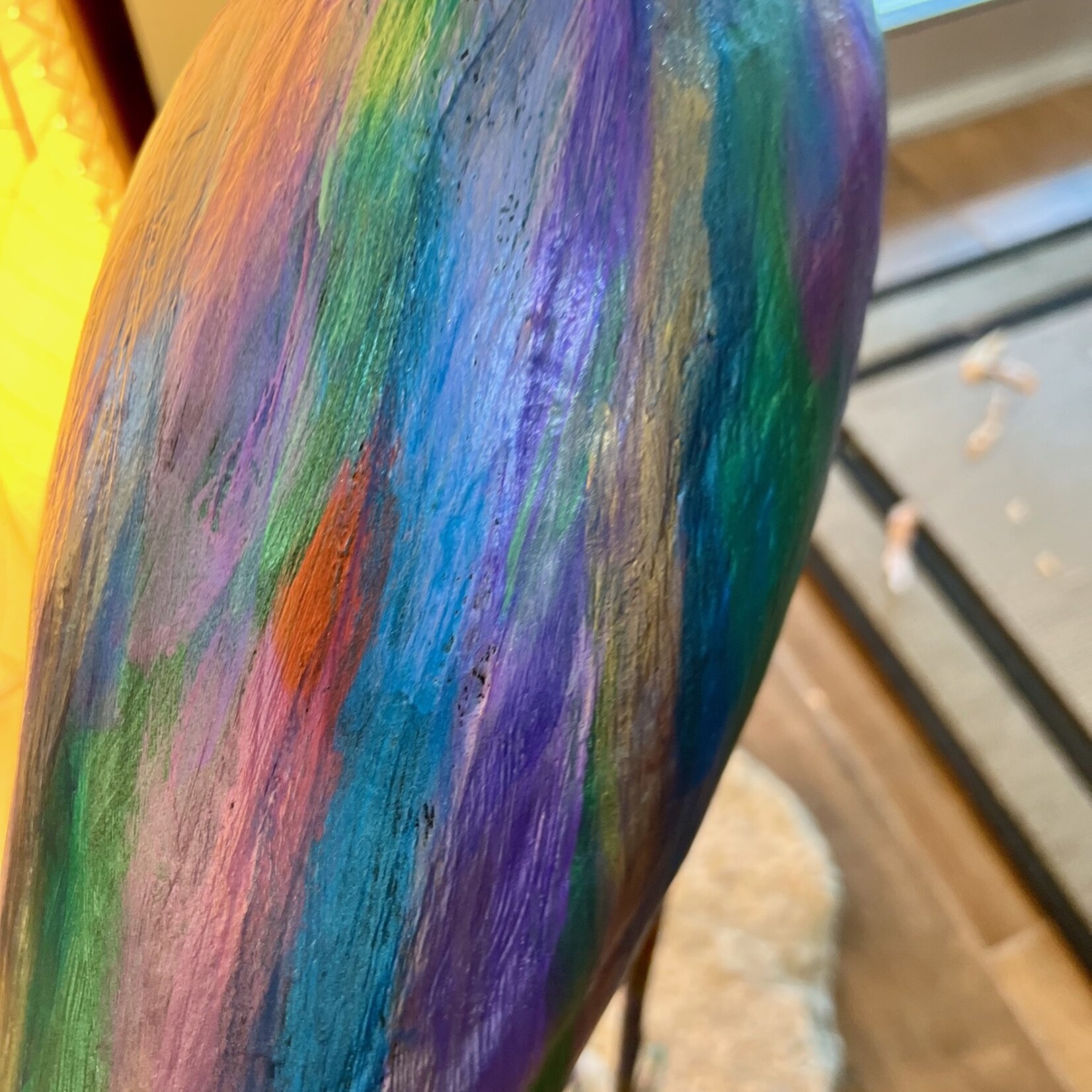 Anthony Gargiulo Great  Egret, tri color/rainbow, sculpture, ANTG  44"