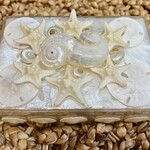 Bea Valiente "Capiz Fantasy II" seashell box,  6x4", 2023, BEA