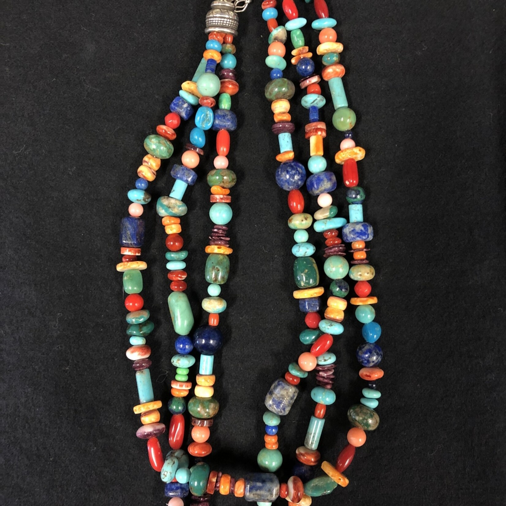 Rare Finds BEADED NECKLACE, Native American Artist Design double strand