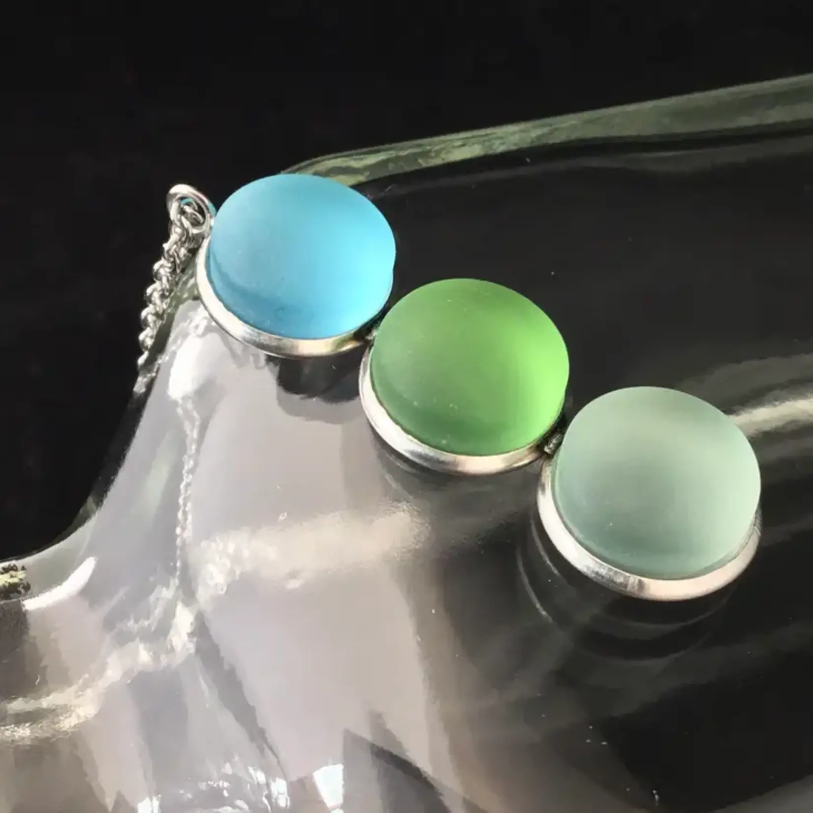 Spirit Glassworks Triple Glass Pendant, various colors, MELW