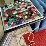Designs by Ken Accent Table, mosaic, 12" square, 27" h, DBK