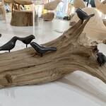 Molly Potter Thayer "Murder of Crows", driftwood w/birds, 14", MOLT