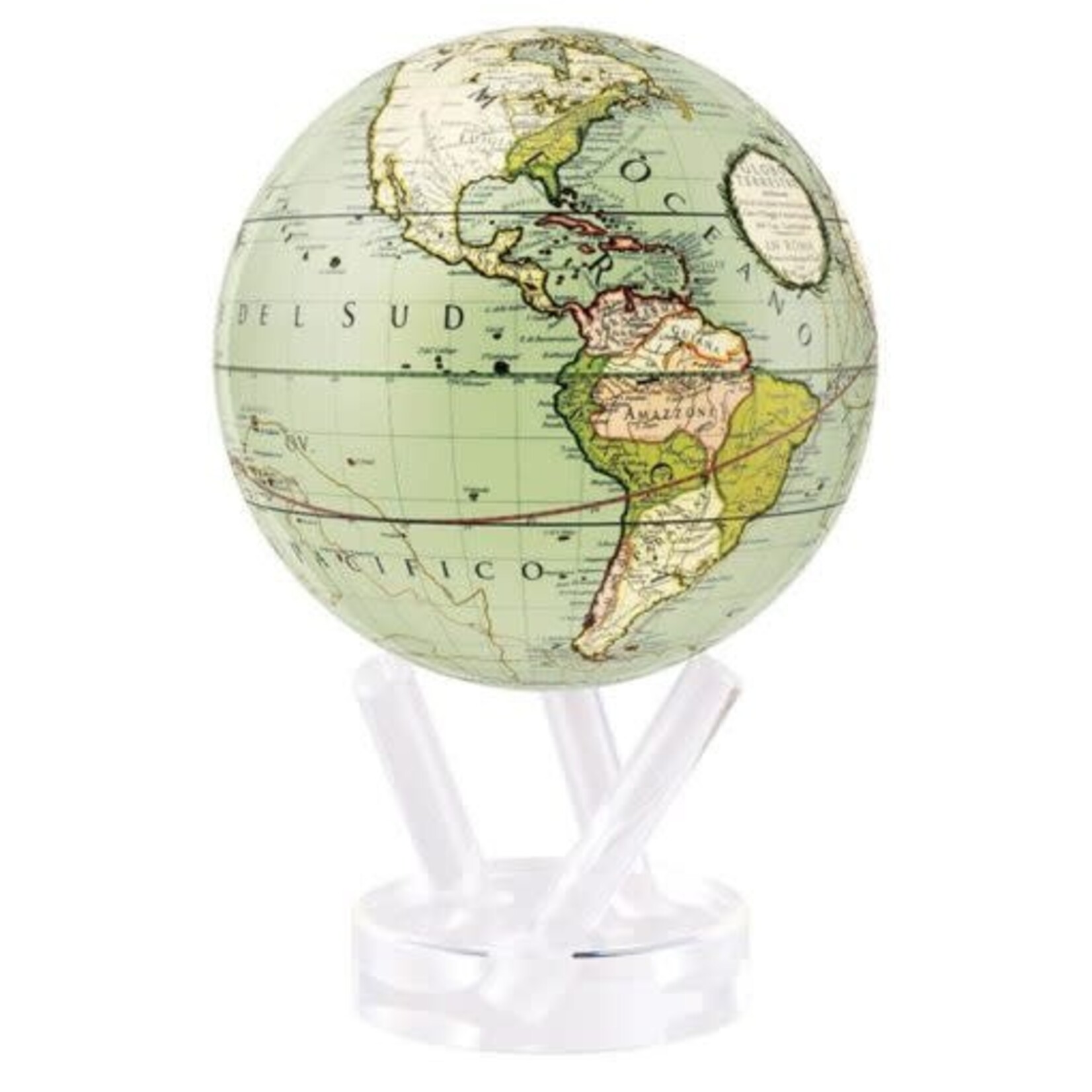 Mova Globes ANTIQUE TERRESTRIAL GREEN (MOVA Globe 4.5" w/Acrylic Base)