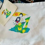 Lisa Jill Allison Tote with small bag, various designs, handmade, LISA