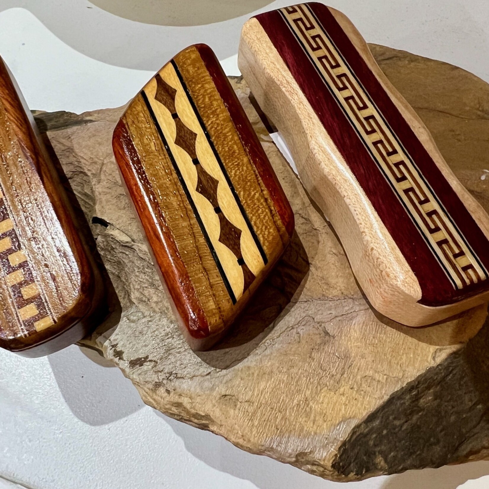 Shawn Sims Art Box, handmade, wood, slide lid, SHAS