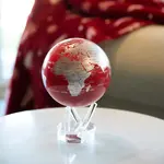 Mova Globes SILVER & RED (MOVA Globe 6" w/Acrylic Base)