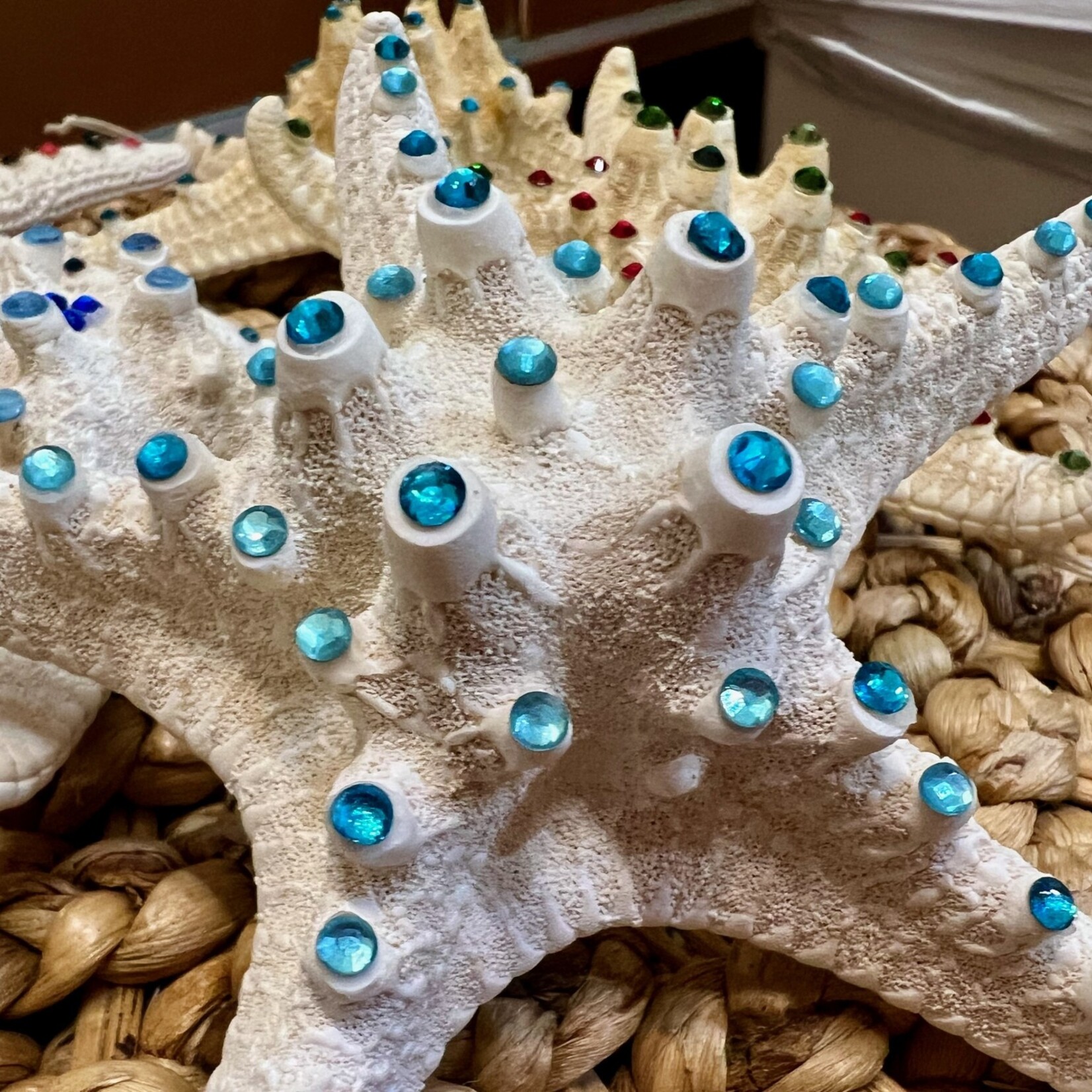 Mary Burnside Starfish ornaments w/rhinestones, MARY