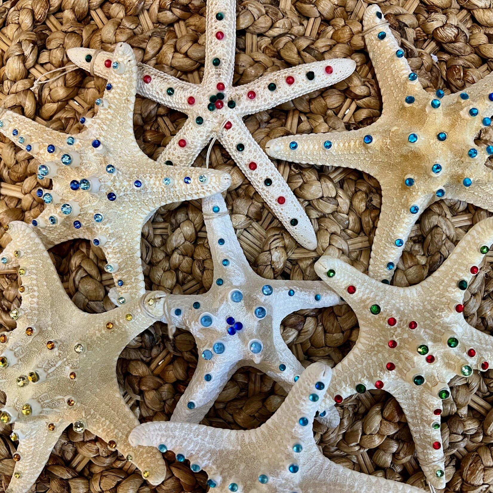 Mary Burnside Starfish ornaments w/rhinestones, MARY