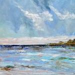 Susan Marinaccio "Seascape Whisper", Orig acrylic on GW canvas, 30x24", SUSM