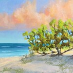 Diane Larson "Sunshine and Sea Grapes",  orig. oil on canvas, 12x16", DIAL