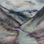 Teresa Kay "Lifelines: Tiny Paintings", Deep Valley, 6x5", RARE