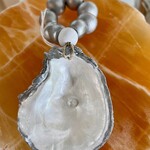 Dorothy  Fine Napkin Ring/Wine Bottle Charm, oyster/clam, DORF