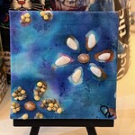Pam Maschal Shell Collage, 4x4" w/easel, PAMM
