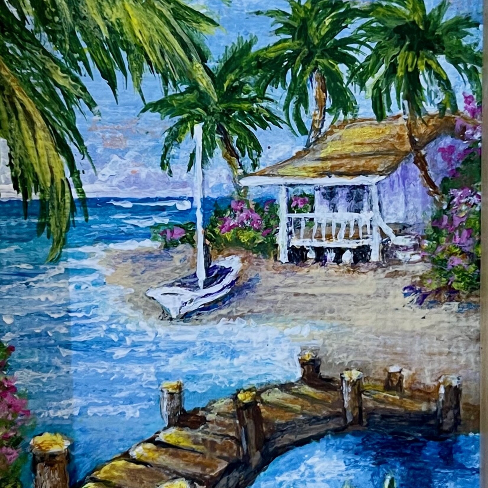 Carol Merritt MINIATURES, original, framed, mixed media,  CARM