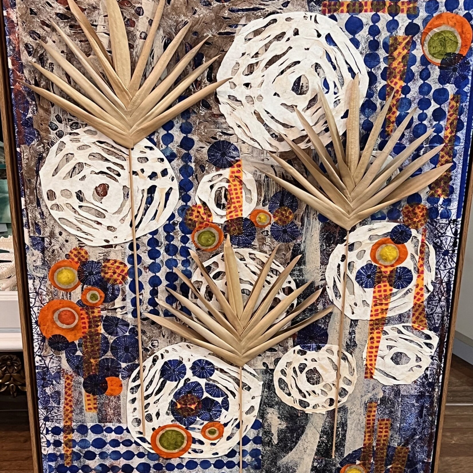 Pam Maschal "Fronds", framed, 25x36", PAMM