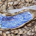 Pam Maschal Cluster, Blue Floral w/limpets, PAMM