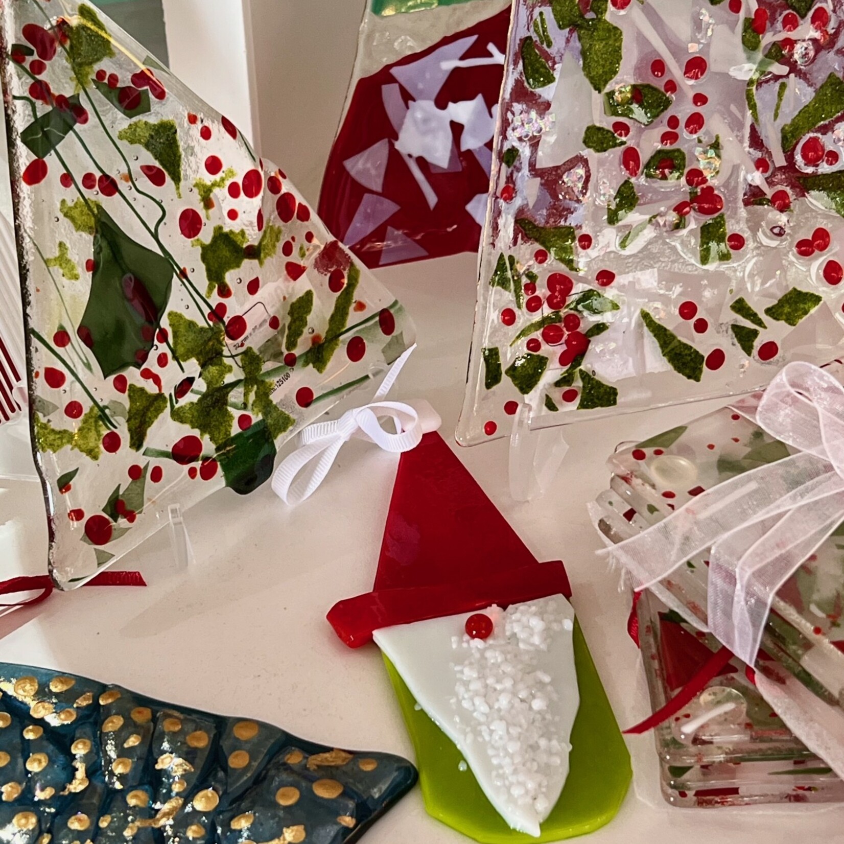 Lois Brezinski Artworks Ornament, Tree, Fused Glass, LOIS