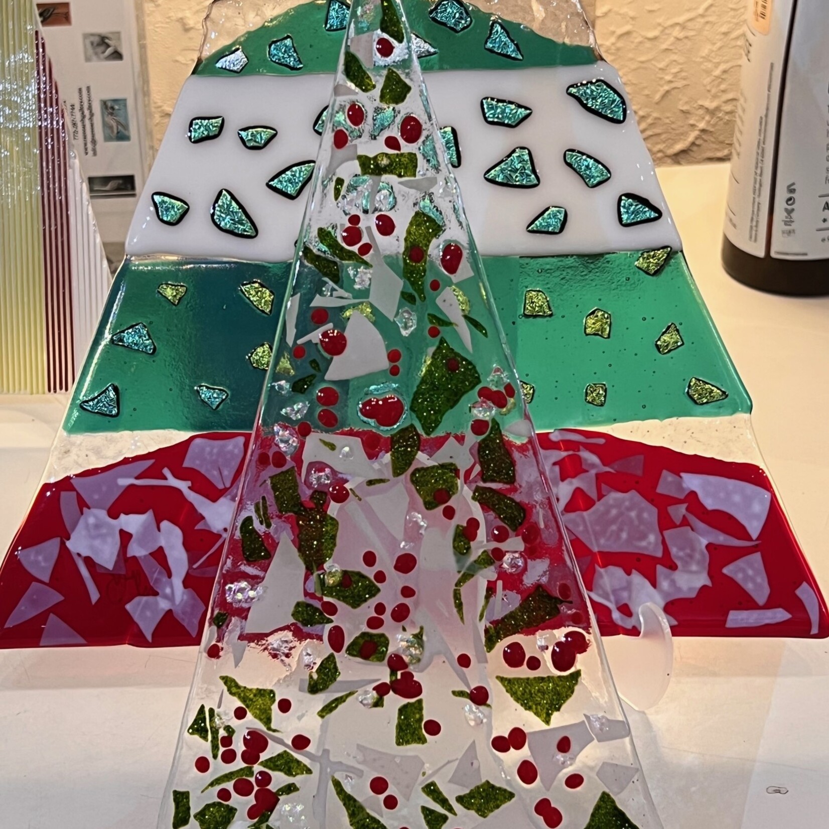 Lois Brezinski Artworks Tree, fused dichroic glass,  lrg,  LOIS
