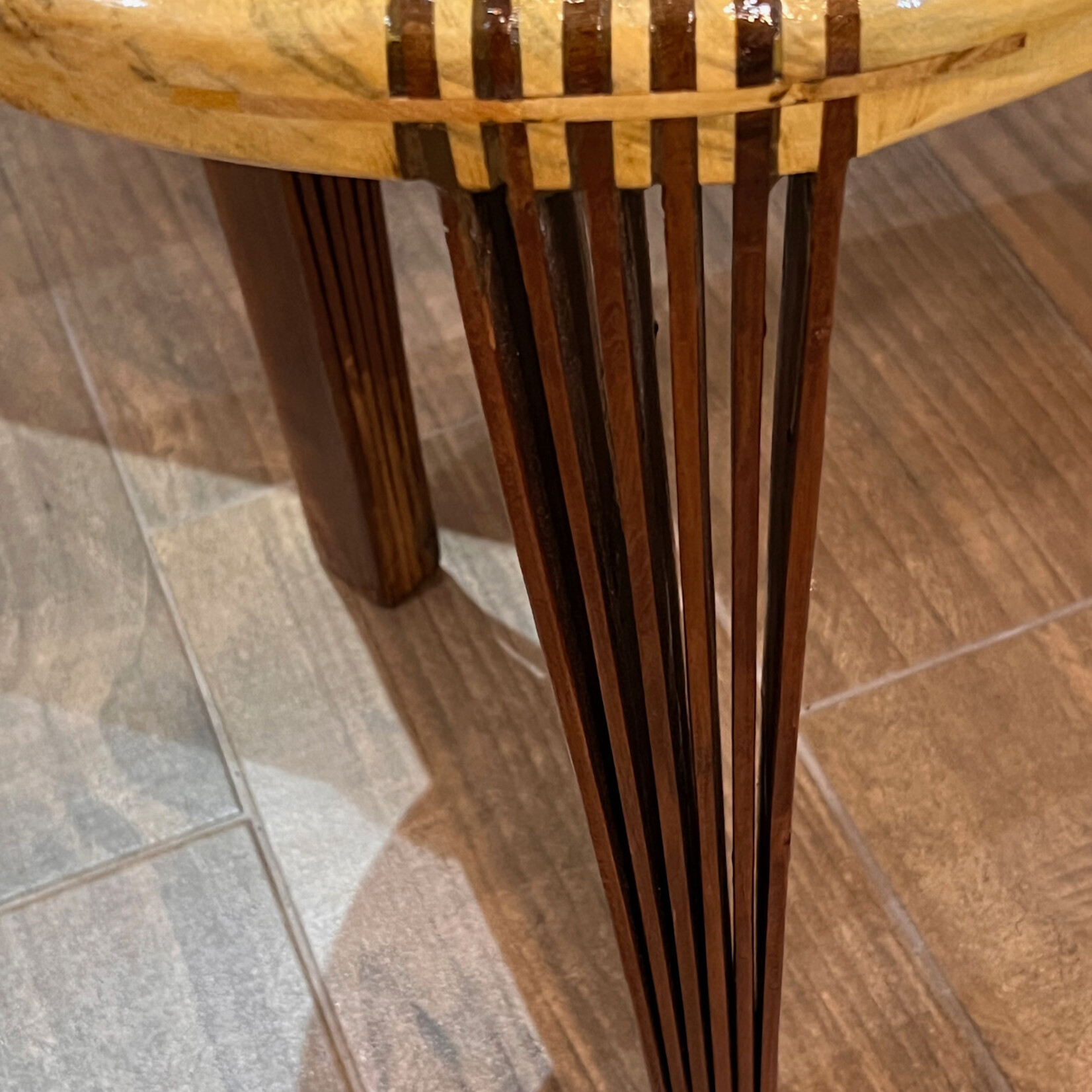 The Castle Craftsman Table, Cypress, 3 legs, 20"hx39"lx@15"w, CASTLE