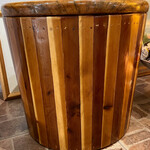 The Castle Craftsman Table, Cypress, round,  19"dx18"h, CASTLE