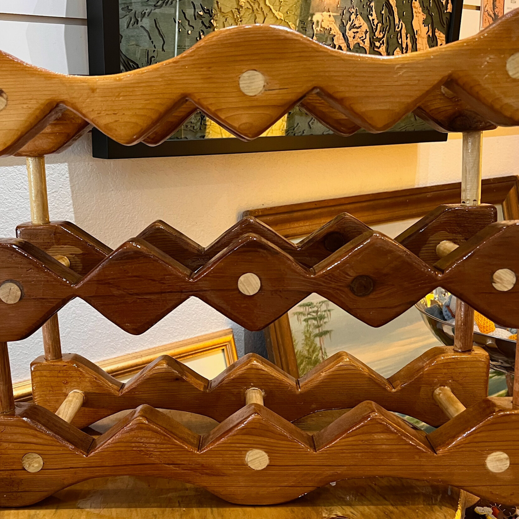 The Castle Craftsman Wine Rack, Cypress,  20x8x15", CASTLE