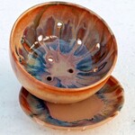 Clay Eclectics by Alyssa LLC Berry Bowl w/plate, @ 6" d, ALLYSA
