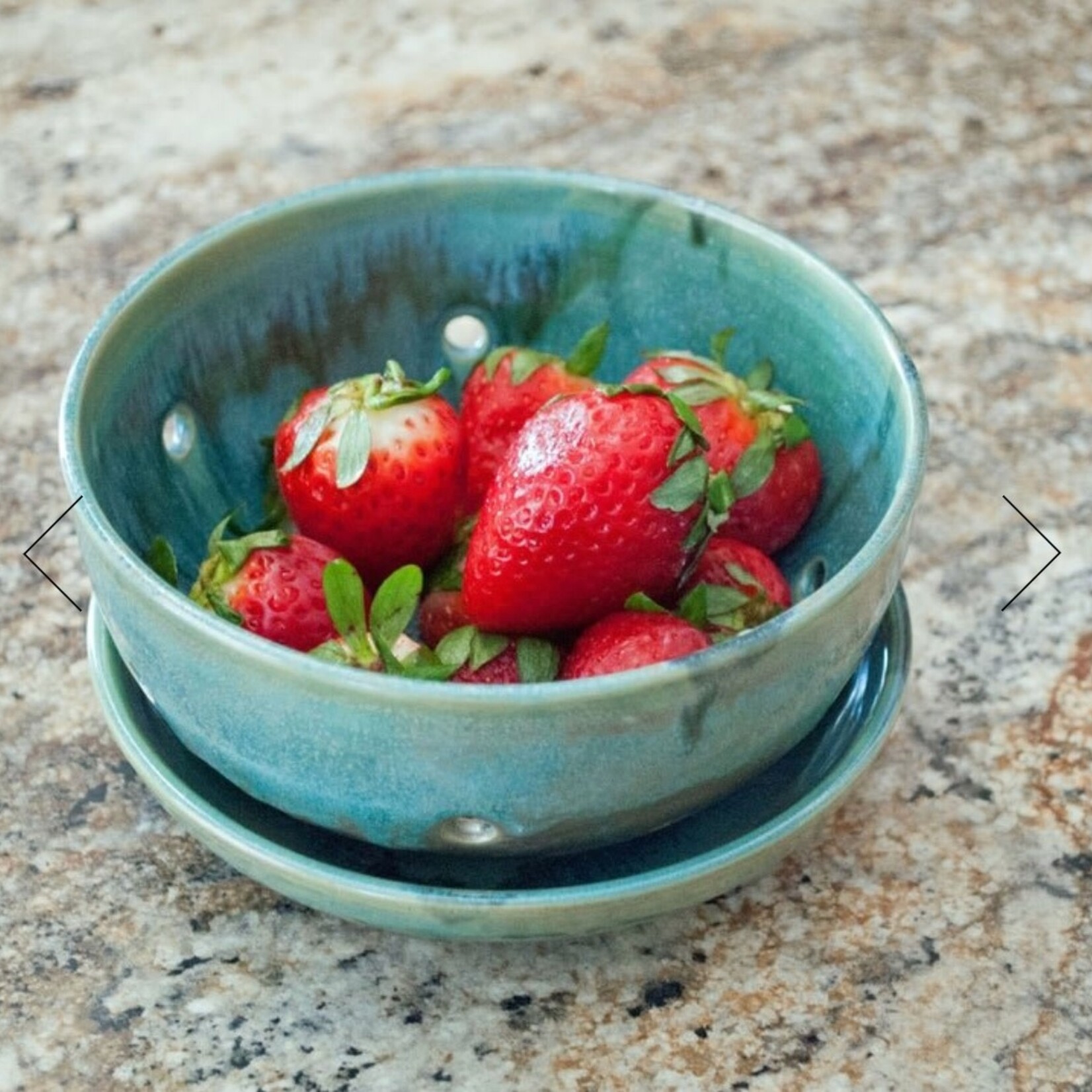 Clay Eclectics by Alyssa LLC Berry Bowl w/plate, @ 6" d, ALLYSA