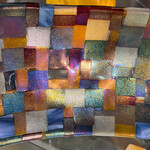 Lois Brezinski Artworks Iridescent Squares Plate, 10x7", LOIS