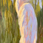 Diane Larson "She Said", orig. oil, GW, 12x24", DIAL