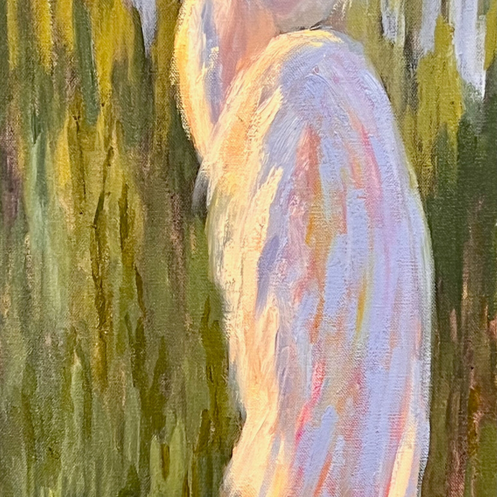 Diane Larson "She Said", orig. oil, GW, 12x24", DIAL
