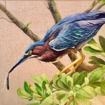 Michaelann Bellerjeau "Tri-colored Hunter", giclee, 20x16", framed,  MICB
