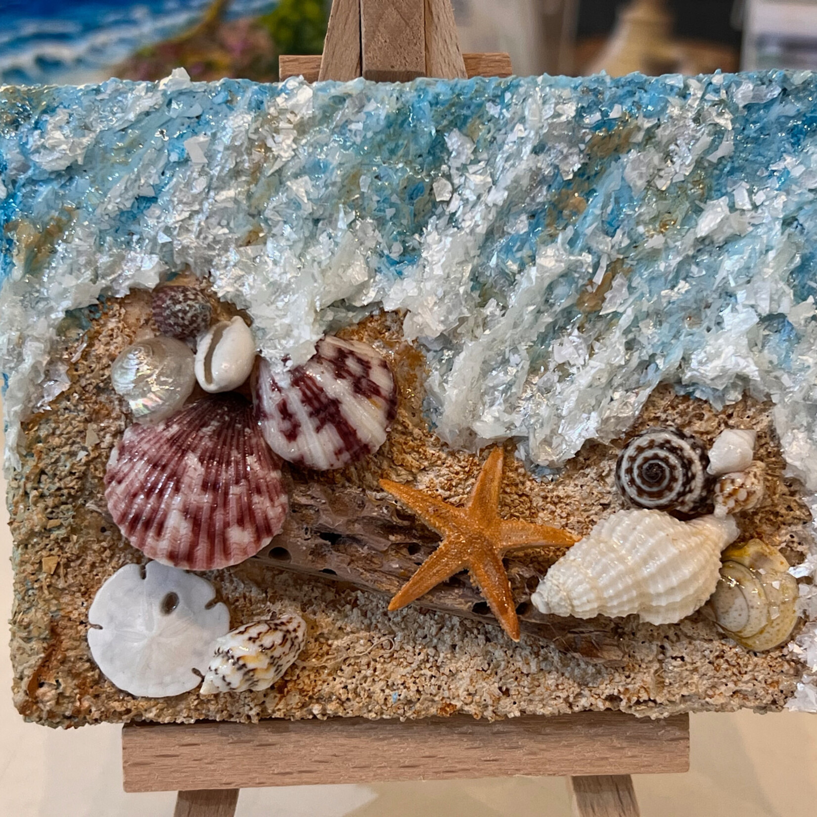 Carol Merritt MINIATURES, original, mixed media, w/easel, CARM