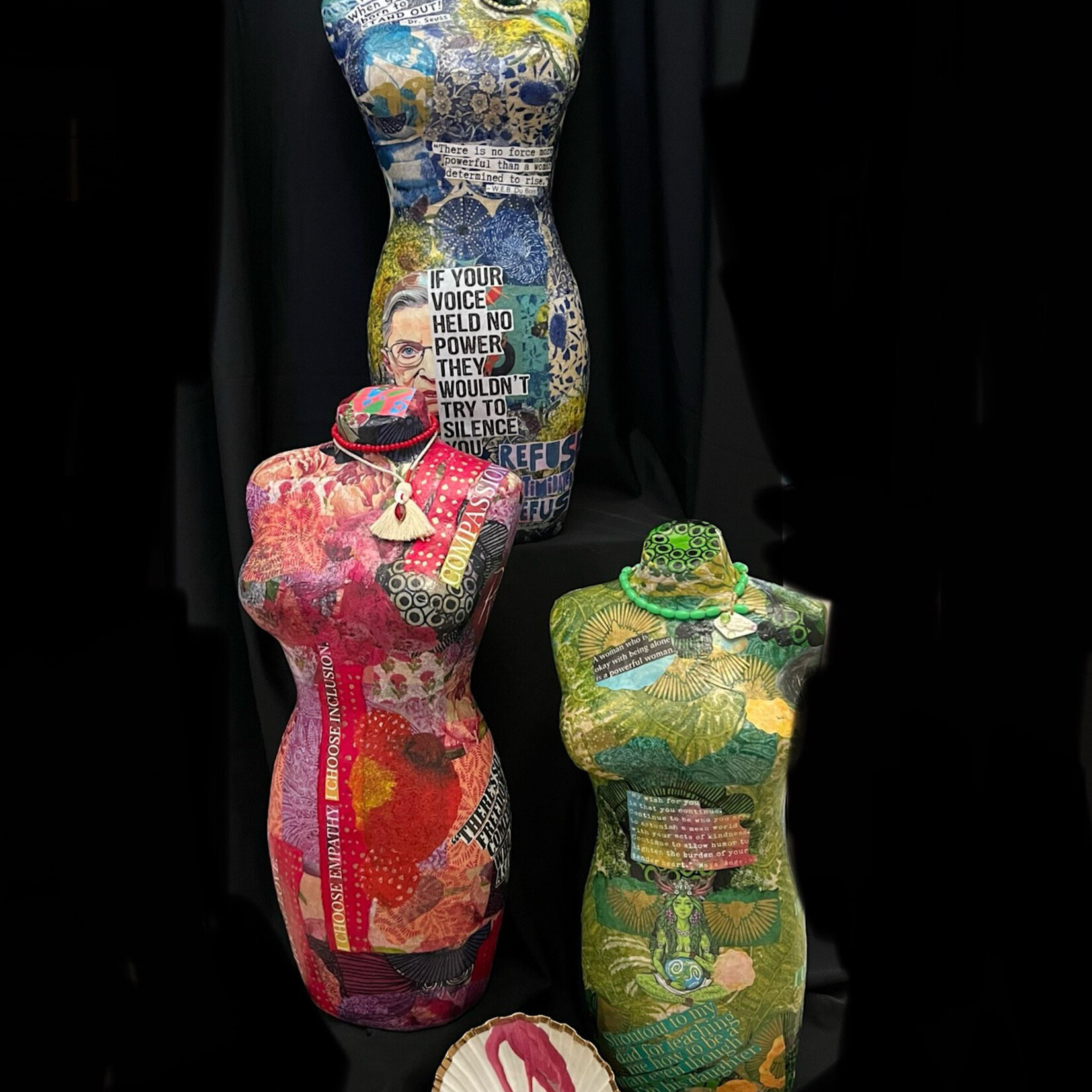 Pam Maschal WOMAN BODY SCULPTURE/COLLAGE, 16x6", PAMM