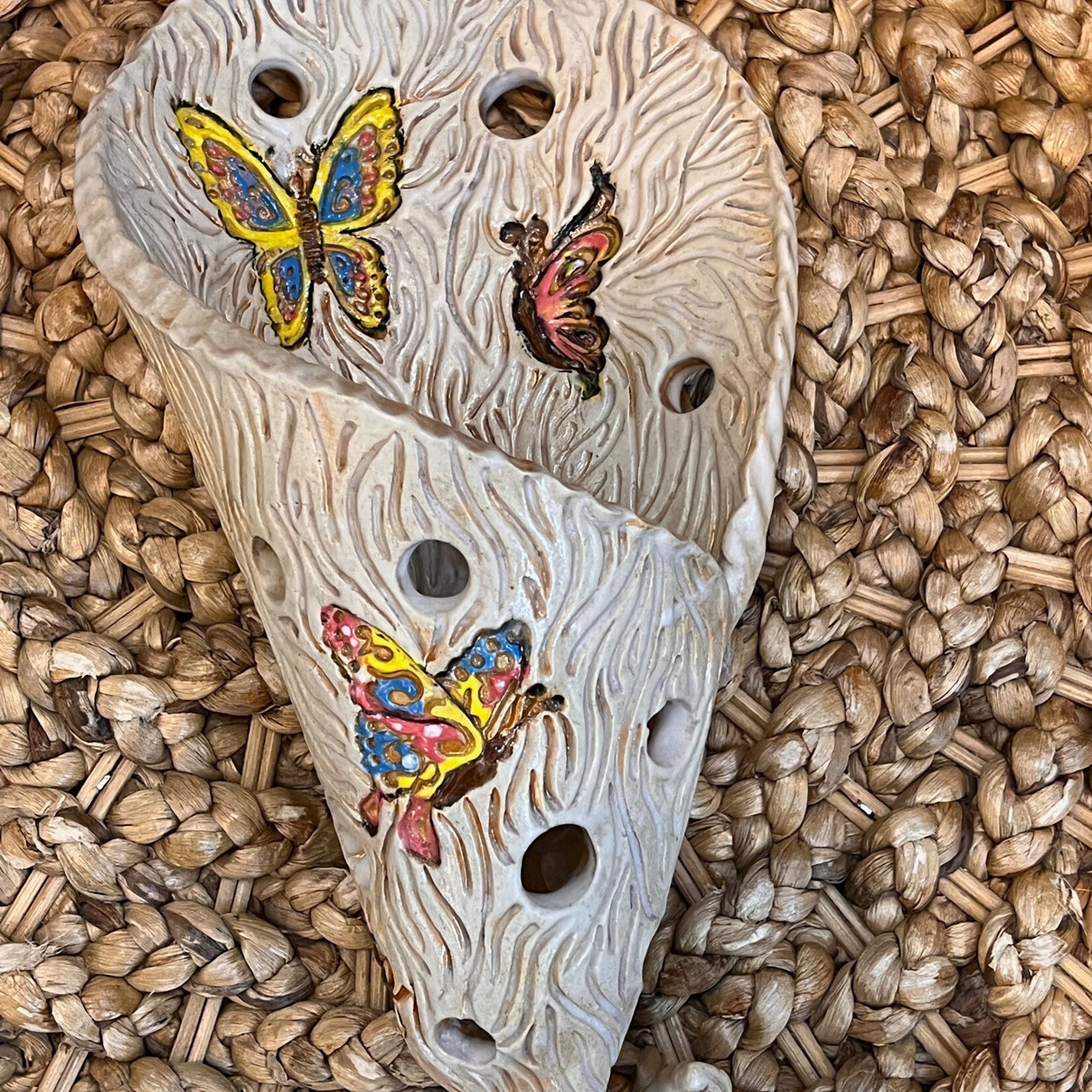 Allison Stowe-Castellano ORCHID POD, Med, custom w/butterflies, ALLS