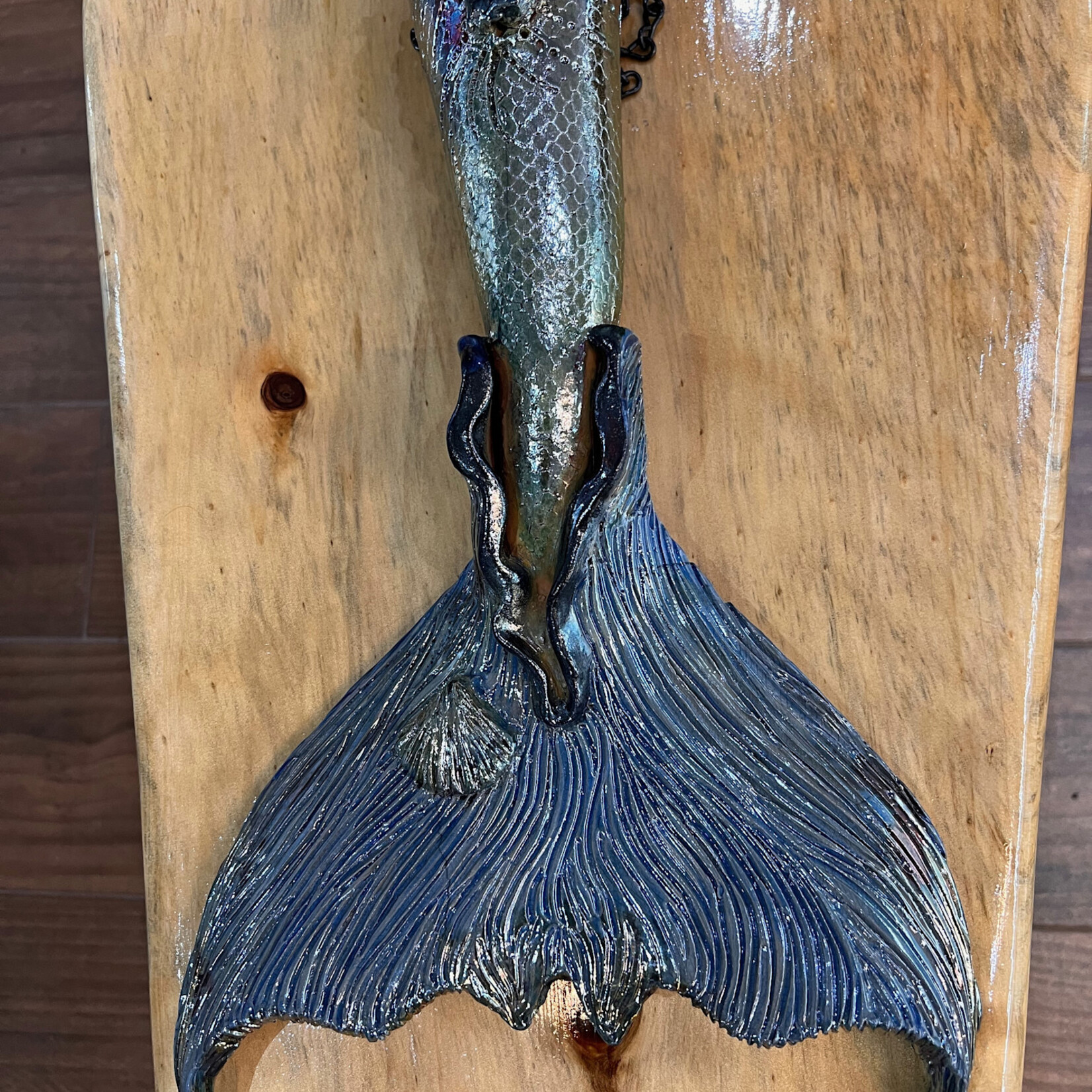 Allison Stowe-Castellano MERMAID TAIL, raku, ALLS
