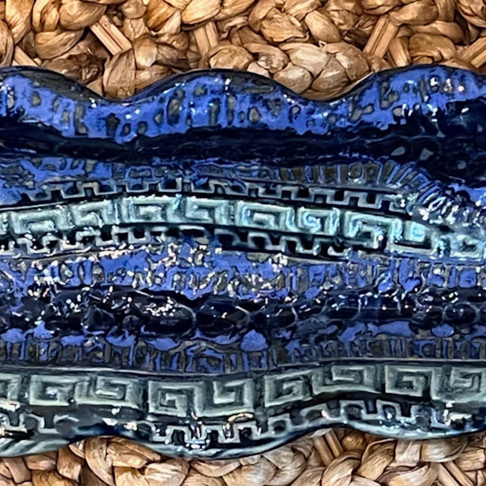 Ellen Robinson OBLONG DISH, Scalloped edge, 17", EJAY