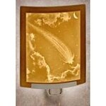 Porcelain Garden Nightlight, Lithophane, Porcelain, Curved, SHOOTING STAR, PORG