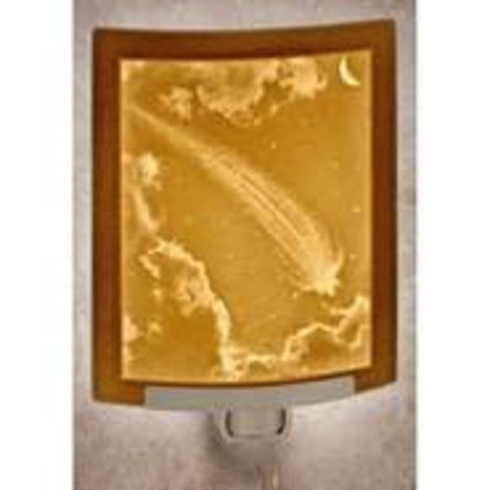 Porcelain Garden Nightlight, Lithophane, Porcelain, Curved, SHOOTING STAR, PORG