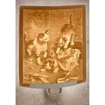 Porcelain Garden Nightlight, Lithophane, Porcelain, Curved, MISCHIEF MAKERS, PORG