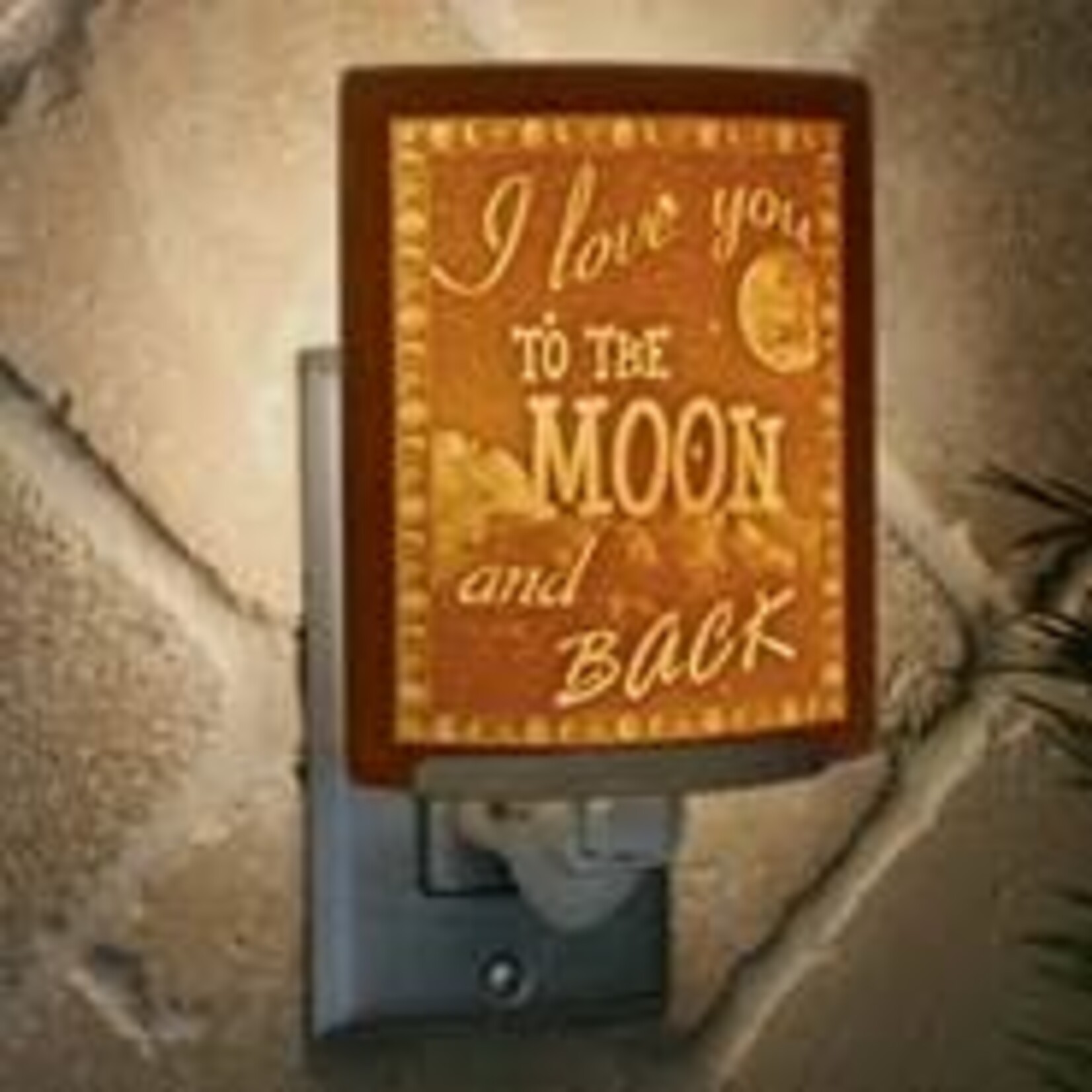 Porcelain Garden Nightlight, Lithophane, Porcelain, Curved, LOVE YOU TO THE MOON, PORG