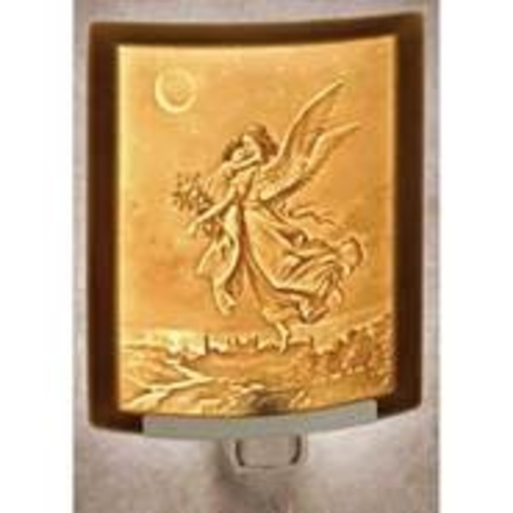Porcelain Garden Nightlight, Lithophane, Porcelain, Curved, GUARDIAN ANGEL, PORG