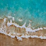 Susan Marinaccio Shoreline Serenity,  orig acrylic  on GW canvas, 36 x36", SUSM
