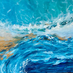 Susan Marinaccio "Currents of Light", Orig acrylic on GW canvas, 40x30", SUSM